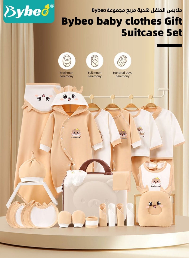 26PCS Newborn Baby Gifts Set, Newborn Layette Gift Set, Baby Clothes Accessories Set for Boys and Girls, Premium Cotton, Perfect Gift Box with Beautifully Suitcase for Spring Summer Autumn Winter - Image 2