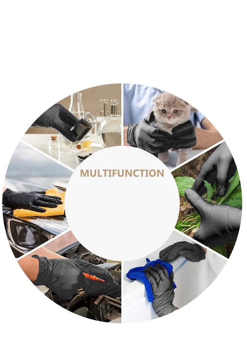 HOMESTAR Black Disposable Vinyl Gloves,Latex Free, Powder-Free for Medical, Cooking & Cleaning, Gloves Household, Food safe, 100/Box - Image 3