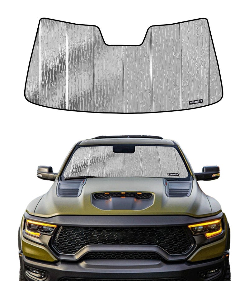 Pigenius Windshield Sun Shade for Dodge Ram 1500 20092018 Ram 1500 Classic 20192024 Window Sunshade  AstraGuard