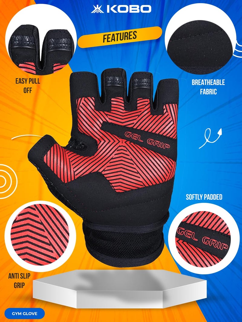 Kobo WTG-55 Gym Gloves with Wrist Support - Image 3