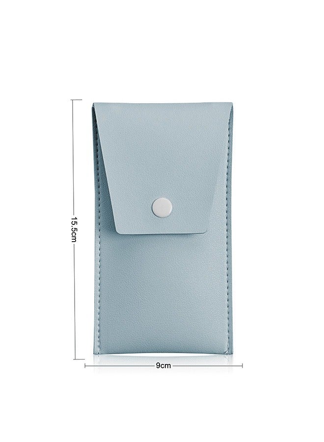 8Pcs Professional Makeup Brushes Set with Bag, Synthetic Bristle Cosmetic Brush with Kit, Matte Plastic Handle Mini Make Up Brushes (Blue) - Image 2