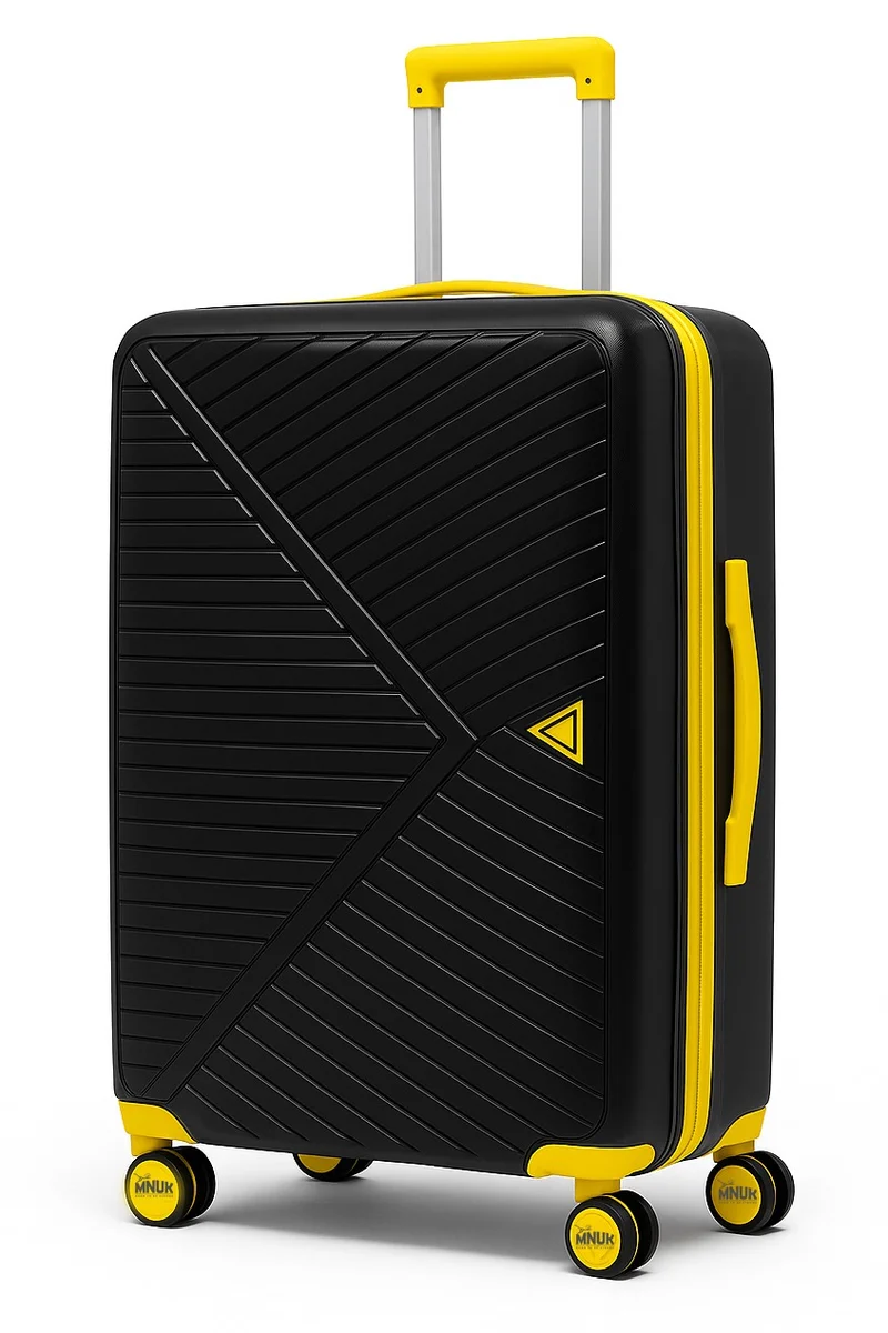 MNUK VIATOR PREMIE 28inch Luggage| Polypropylene (PP) Hardside Luggage Trolley|Double 360Â° 4 Wheeler &amp; Anti-theft Zipper| Large-28 Inch|BLACK