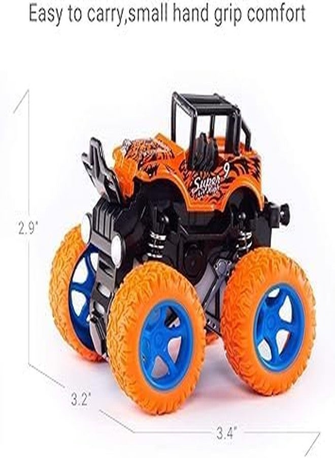 شاحنة احتكاك عملاقة من LastN للأطفال من عمر 3 إلى 8 سنوات | سيارة انزلاق 360 درجة | سيارة دفع وانطلاق للأمام | ألعاب، هدية مثالية لحفلات أعياد الميلاد للأطفال، متعددة الألوان، عبوة من 4 قطع - Image 2