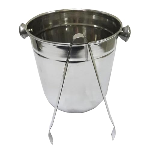 Dynore Stainless Steel Single Wall Ice Bucket with Tong 228 g - Image 1