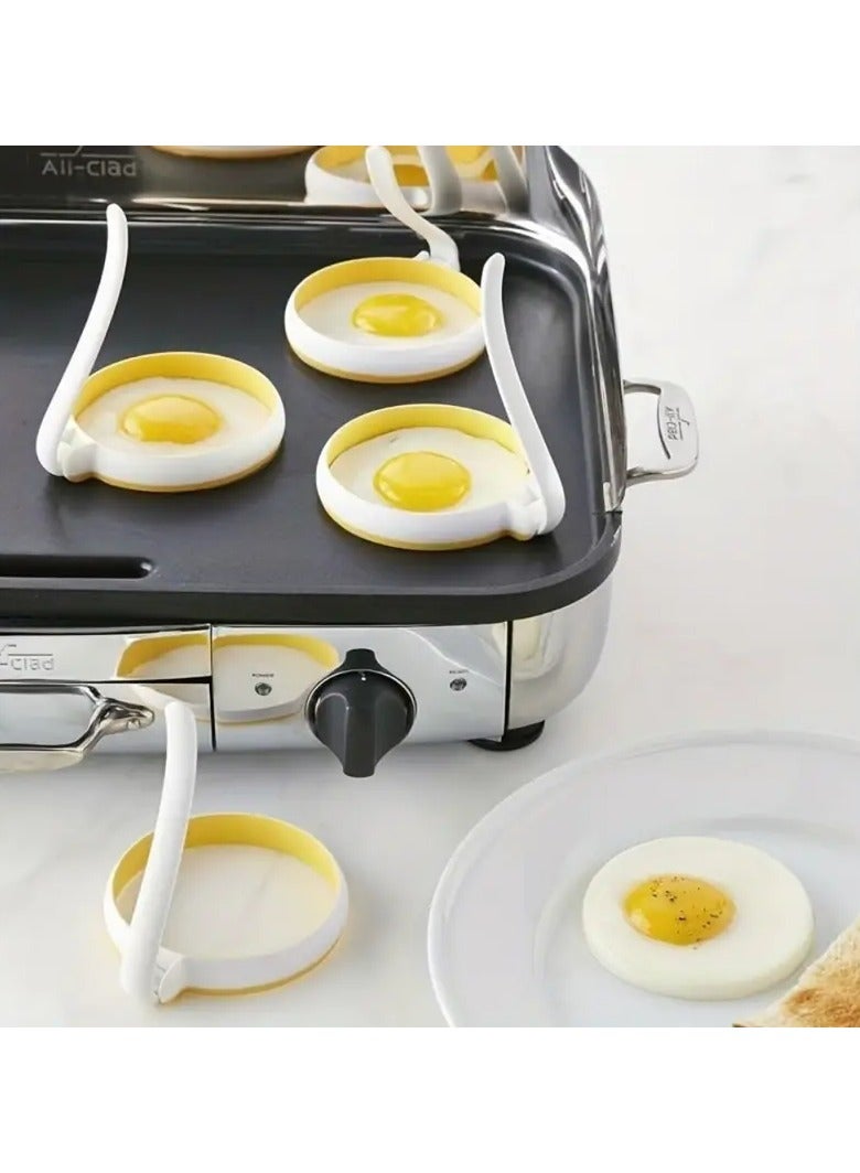 2pcs Nylon Egg Rings Non-Stick Egg Mold Round Molds for Fried Eggs Pancakes Breakfast Kitchen Tool - Image 2
