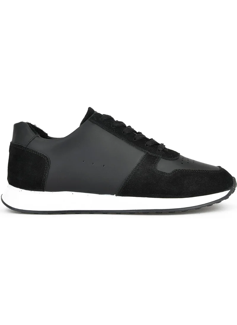 Ziya , Men's Genuine Leather Sneaker 143423Z93 Black