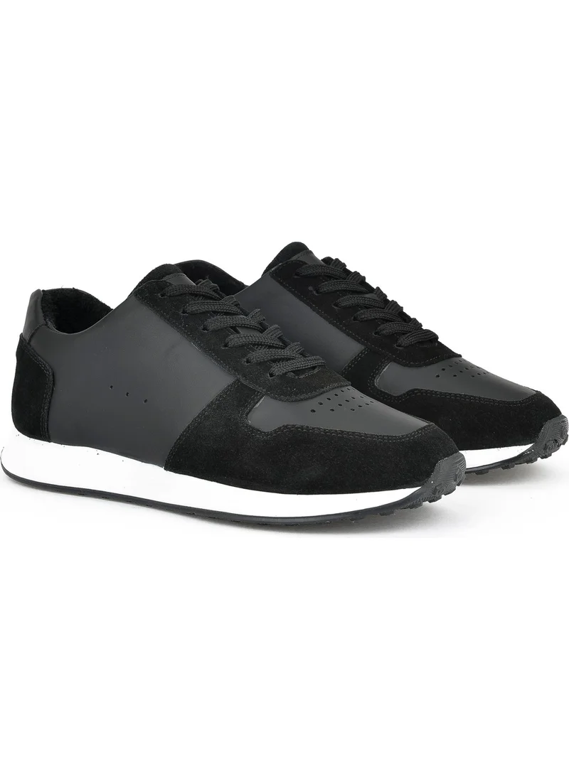 Ziya , Men's Genuine Leather Sneaker 143423Z93 Black