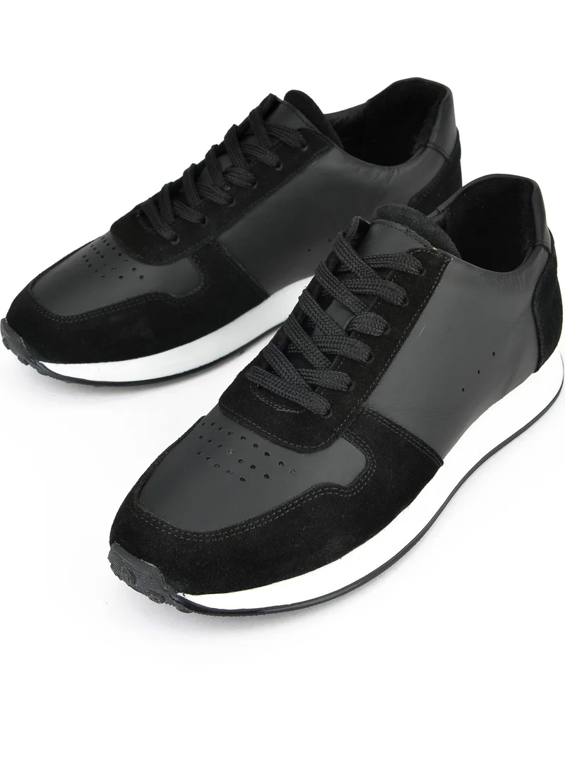 Ziya , Men's Genuine Leather Sneaker 143423Z93 Black