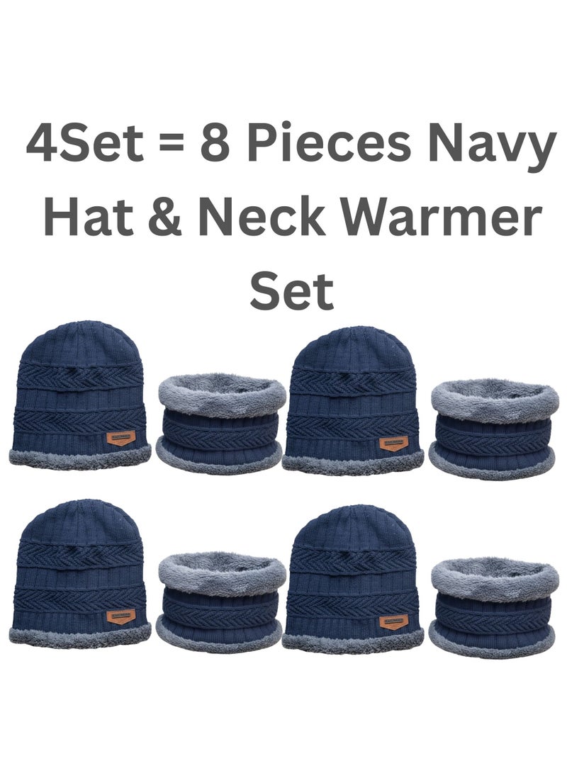 SARAOONT 8 Piece Winter Thick Hat Benie scarf set - Image 2