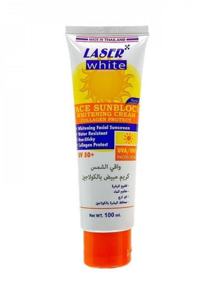 LASER WHITE - Laser White Sunscreen And Lightening Cream With Natural Collagen 100ml - Image 1