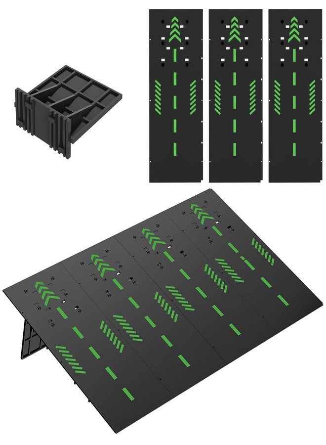 RCJUMPANT Foldable RC Jump Ramp, Takeoff Board Stunt Set for 1/12 1/14 1/16 1/18 1/24 Remote Control Cars, High-Strength Quick Assembly Foldable RC Jumping Ramp (Black) - Image 5