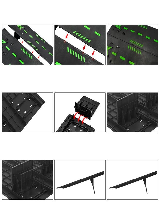 RCJUMPANT Foldable RC Jump Ramp, Takeoff Board Stunt Set for 1/12 1/14 1/16 1/18 1/24 Remote Control Cars, High-Strength Quick Assembly Foldable RC Jumping Ramp (Black) - Image 3