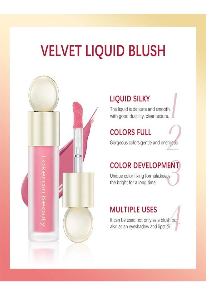 lakerain - Velvet Liquid Blush,Natural Hydration,Waterproof And Long-Lasting Makeup #05 - Image 1