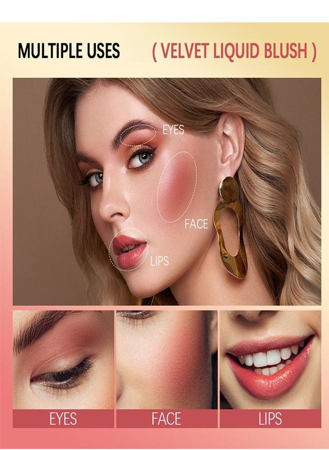lakerain - Velvet Liquid Blush,Natural Hydration,Waterproof And Long-Lasting Makeup #05 - Image 1