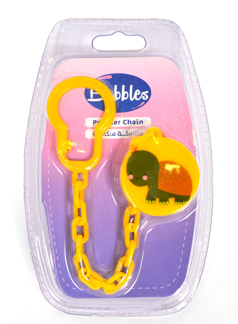 Bubbles Pacifier Chain Yellow - Multishape - Image 1