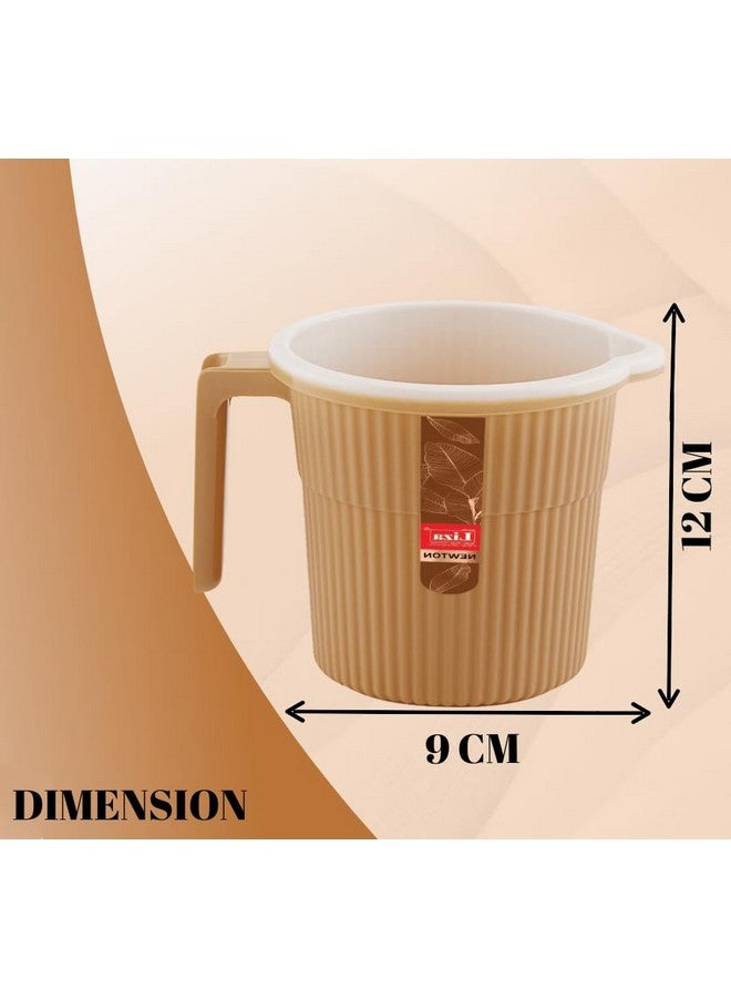 Liza مجموعة لوازم الحمام من ليزا نيوتن - مجموعة بلاستيكية من 3 قطع دلو حمام، كوب، مقعد للمنزل والمطبخ والحمام (عبوة من 3) - مجموعة لوازم الحمام (بيج) - Image 5