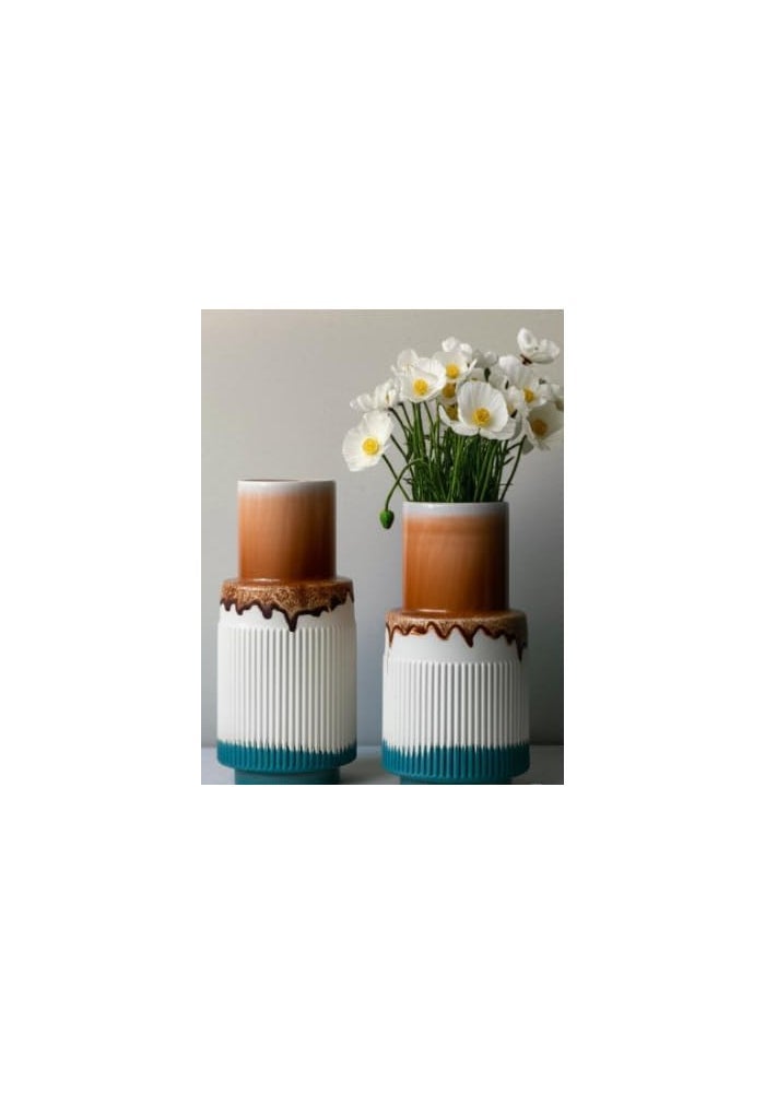 BS B&S Handcrafted Multicolor Ceramic Flower Vase - Image 4