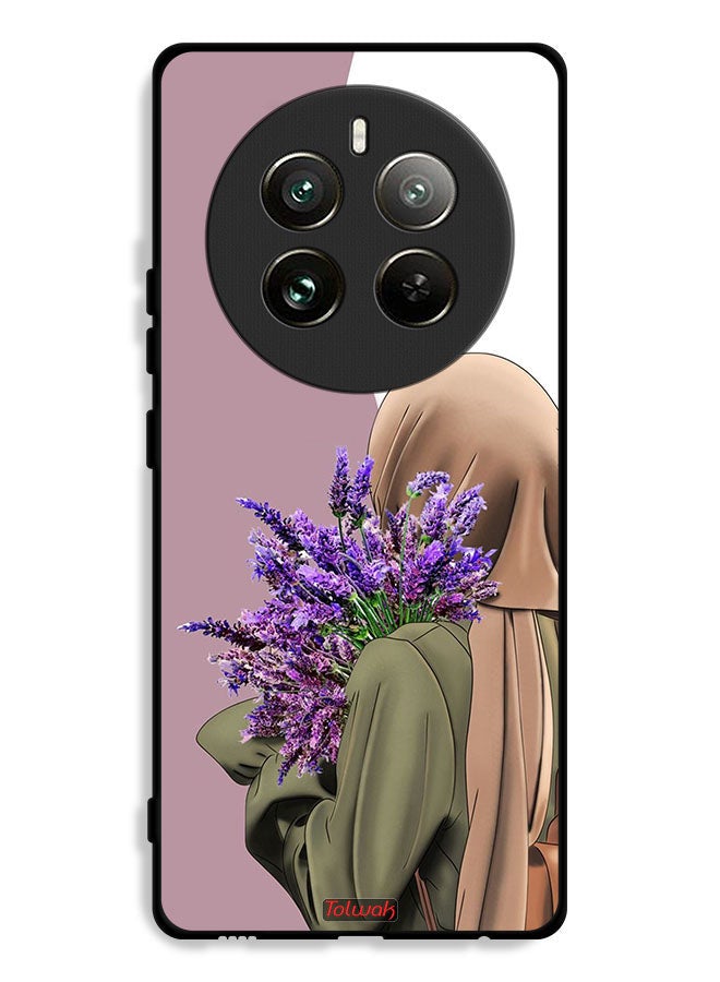 Tolwak غطاء حماية لهاتف Realme 12 Pro Plus 5G مزين بالزهور - Image 1