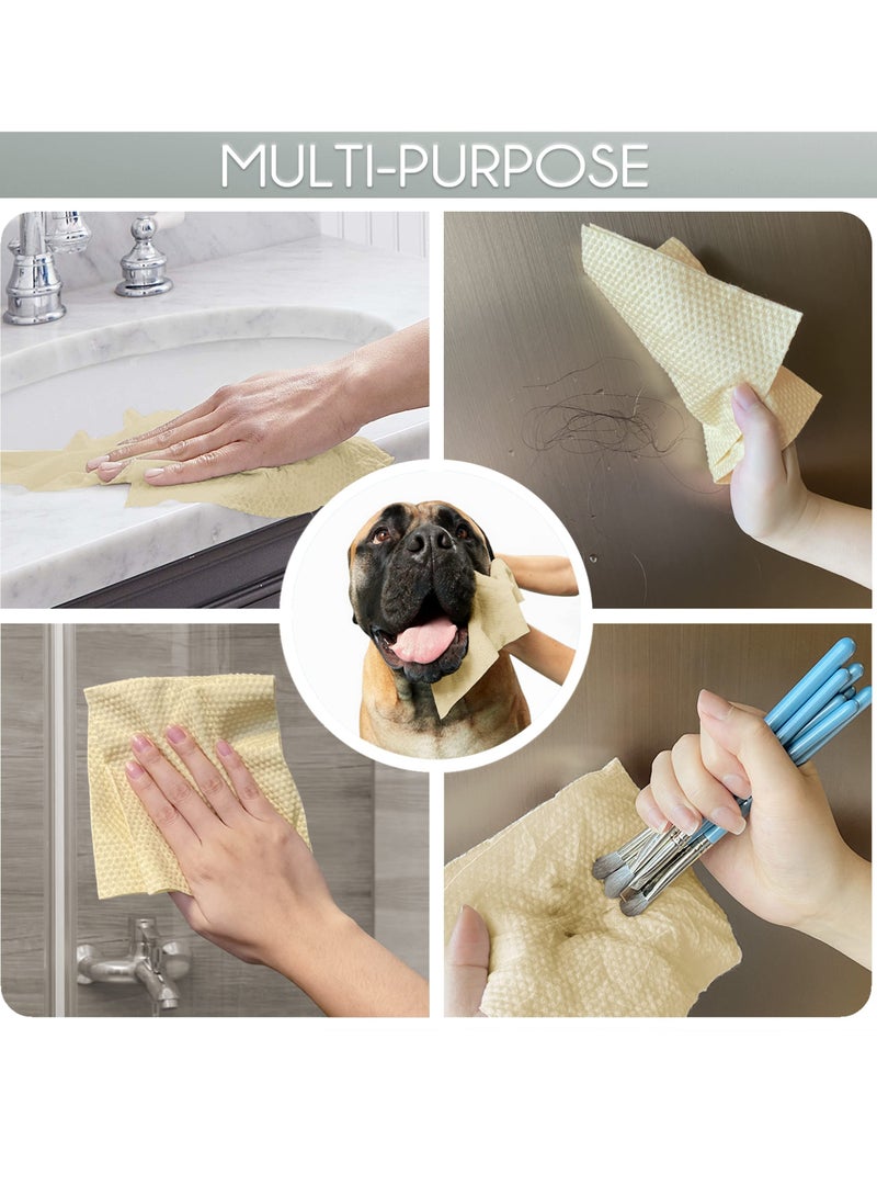 SYOSI Disposable Face Towel Biodegradable Large Dry Face Wipes 60 Count 1 Box Extra Thick Soft Clean Facial Towels for Sensitive Skin Makeup Removing Facial Cleansing Nursing Travel - Image 4
