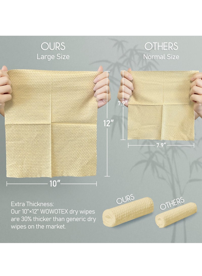 SYOSI Disposable Face Towel Biodegradable Large Dry Face Wipes 60 Count 1 Box Extra Thick Soft Clean Facial Towels for Sensitive Skin Makeup Removing Facial Cleansing Nursing Travel - Image 5