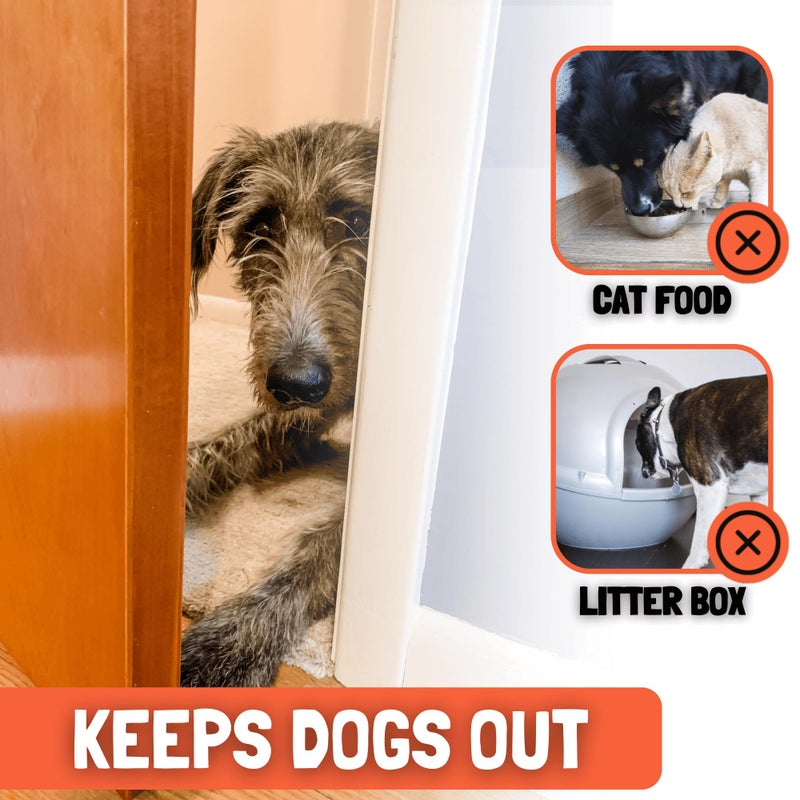 Door Buddy Door Prop for Cats - Easiest Cat Door Latch Holder to Keep Interior Door Open for Pets - Dog Proof Cat Feeding Station & Litter Box - Strong & Portable Door Stopper & Pet Gate Alternative - Image 3