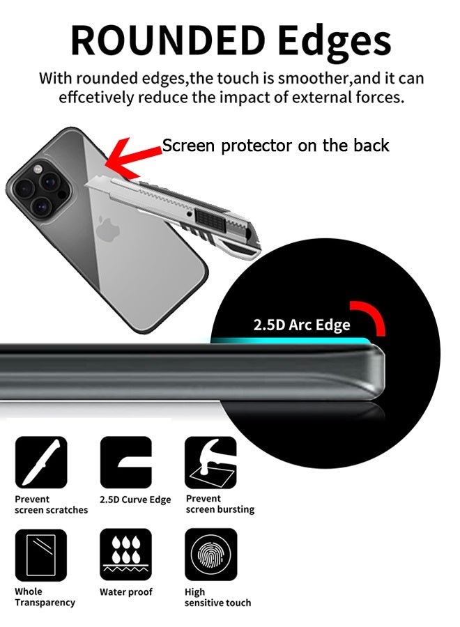 Wffo 12-in-1 - For iPhone 14 Pro Max Case - Screen Protector / Camera Lens Protector / Screen Protector on the Back / Dust Plug / Clear MagSafe Bracket / With Lanyard - Butterfly Pattern Cases - TPU Drop Protection - Full Body Protection Shock Case  - Image 5