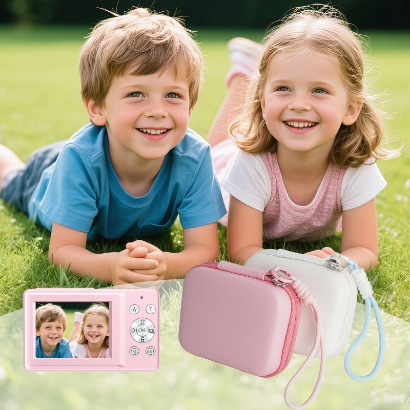 Yoocheese Digital Camera Case: Small Cute Pouch for Kodak pixpro fz55 fz45, Canon ixus 285 Hs Elph 360, Nikon s6900, Sony dsc w830, Camkory dc403, Compact Camera Accessories for Girl (Pink) - Image 2
