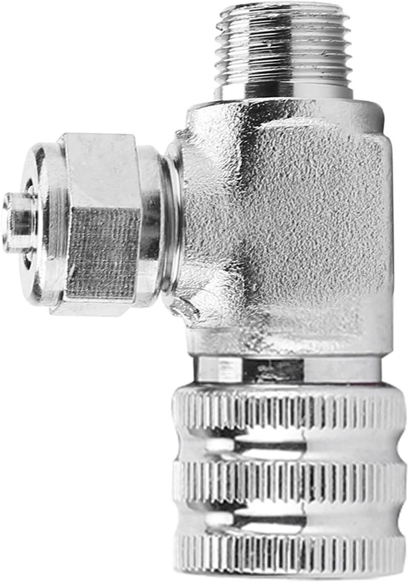 Aquarium CO2 Bubble Counter Stainless Steel CO2 Regulator Needle Valve with Micro Metering for Fish Plant CO2 System (Single-head fine-tuning valve (connected to meter)) - Image 3