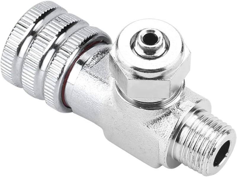 Aquarium CO2 Bubble Counter Stainless Steel CO2 Regulator Needle Valve with Micro Metering for Fish Plant CO2 System (Single-head fine-tuning valve (connected to meter)) - Image 1