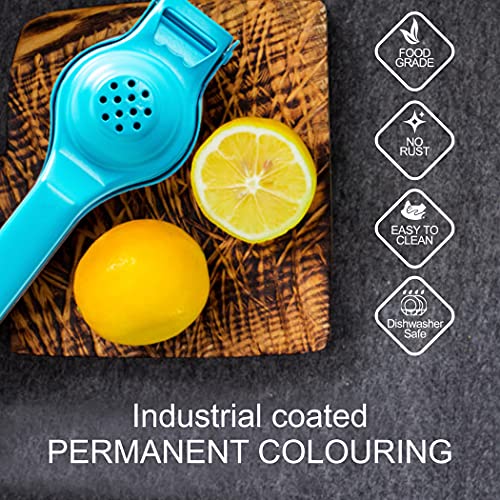 AXIOM Stainless Steel Lemon Squeezer with Bottle Opener inbuilt. Unbreakable Heavy Duty Hand Press instant juicer for Lemonade & Citrus Juice. Blue - Image 5