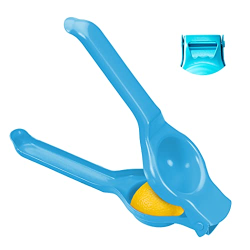 AXIOM Stainless Steel Lemon Squeezer with Bottle Opener inbuilt. Unbreakable Heavy Duty Hand Press instant juicer for Lemonade & Citrus Juice. Blue - Image 1