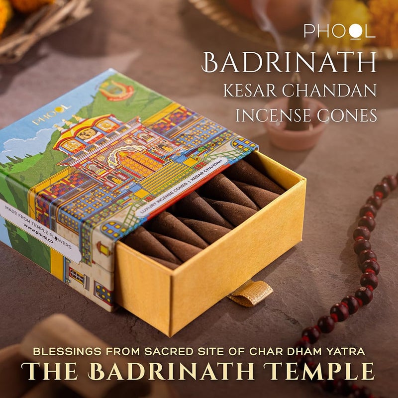 PHOOL LUXURY INCENSE PHOOL Badrinath Kesar Chandan Incense Cones - Image 3
