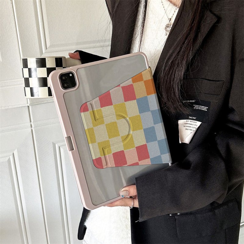 حافظة ذكية قابلة للطي بزاوية 360 درجة لأجهزة iPad 10.2 بوصة الجيل الثامن 2020 وآير 6 وآير 5 وآير 4 وآيباد 10.9 بوصة برو 2024 وآير M3 A16 2025، حماية خفيفة الوزن للسفر والاجتماعات. - Image 2