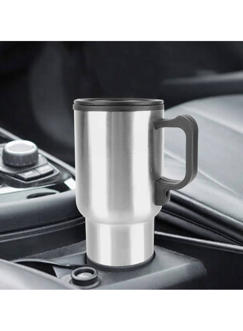 ارواق 12 فولت 450 مللي التدفئة الكهربائية سيارة غلاية المياه القهوة الحليب كوب حراري التخييم غلاية للسفر الفولاذ المقاوم للصدأ مركبة التدفئة كوب - Image 3