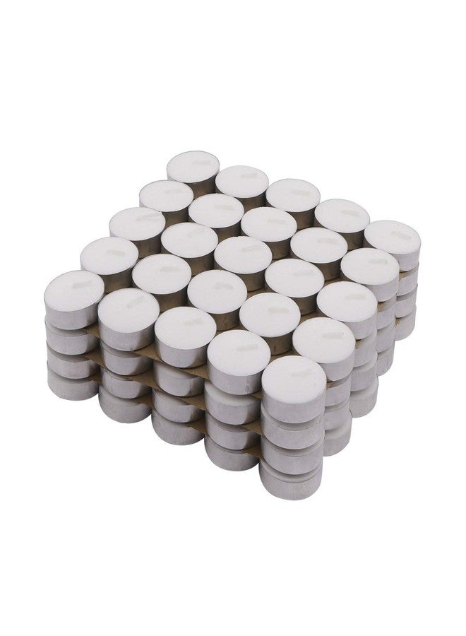 SUNSHINE GLOBAL SOURCE Unscented White Tealight Candles -50 Pack, 3 Hours Burn Time Smokeless Tea Light Candles, Candles with Cotton Wicks for Shabbat, Weddings, Christmas, Home D�cor - Image 1