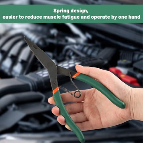LEONTOOL 9 Inches Angle Tip Lock Ring Pliers Special Circlip Pliers with Black Finish for Removing Installing Gearshift Locking Rings - Image 5