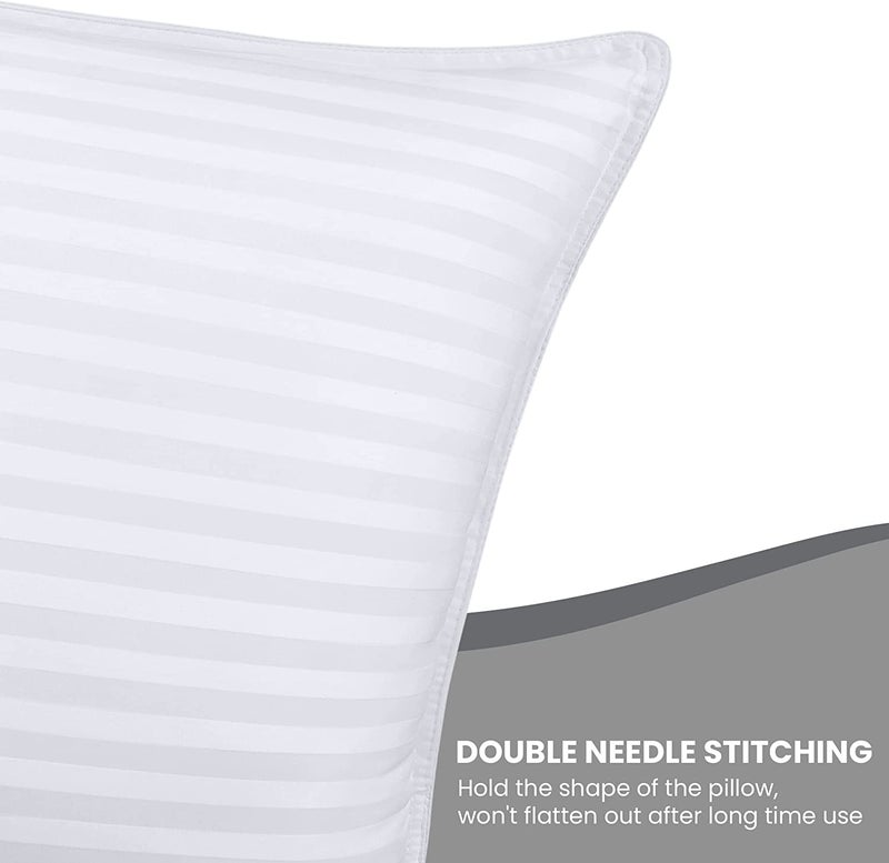 TIQH Cooling Hotel Quality, for Back, Stomach or Side Sleepers Sleeping Bed Pillows -Set of 2 - Image 4