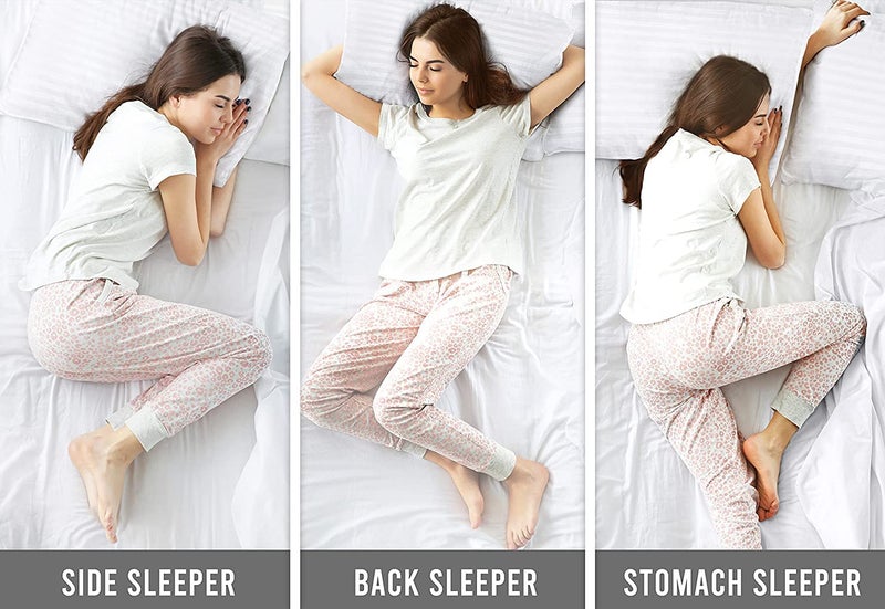 TIQH Cooling Hotel Quality, for Back, Stomach or Side Sleepers Sleeping Bed Pillows -Set of 2 - Image 5