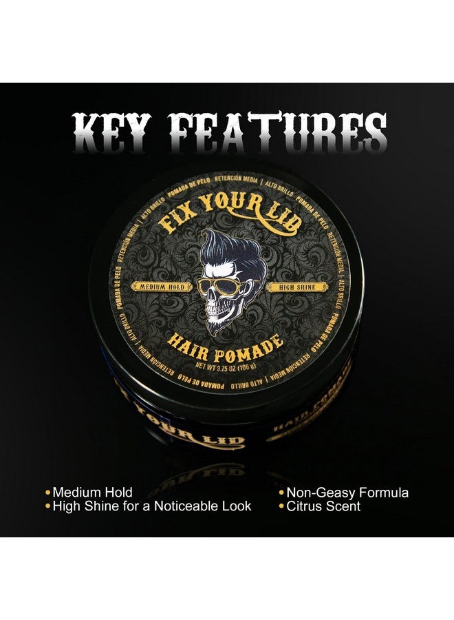Fix Your Lid Hair Pomade for Men - Water Based Pomade with Medium Hold and High Shine - Match all Mens Hair Types & Styles - Easy To Wash Out - 3.75 Oz - Image 2