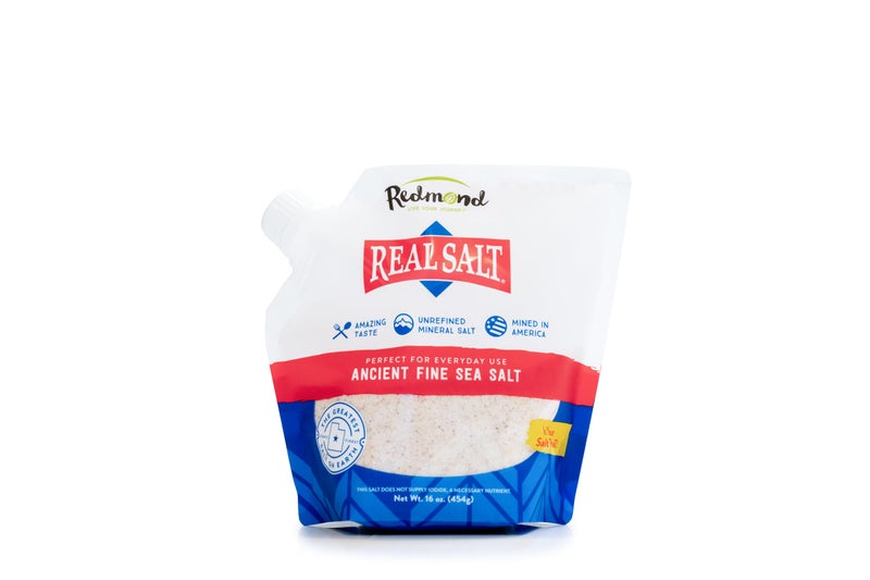 Redmond Real Salt - Ancient Fine Sea Salt, Unrefined Mineral Salt, 16 Ounce Pouch (1 Pack) - Image 1