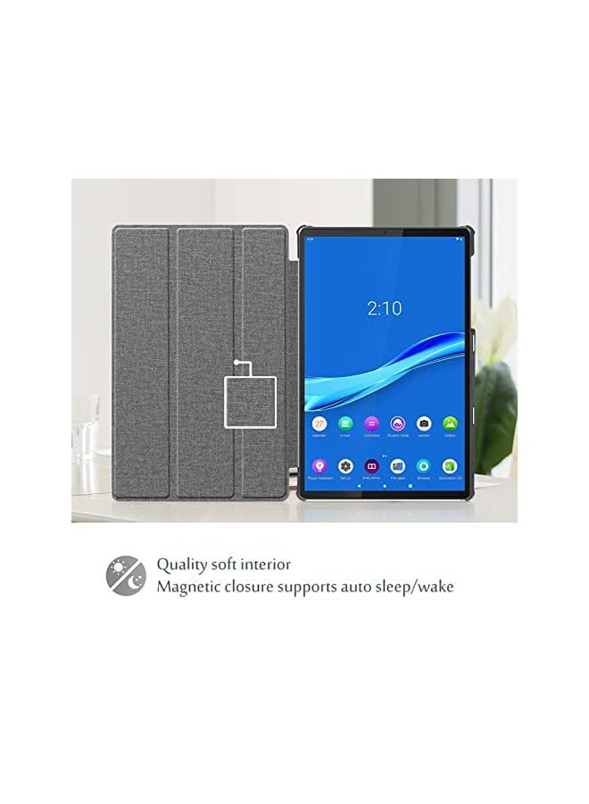 Procases for Lenovo Tab K10 2021/M10 FHD Plus Case 10.3 Inch (2020 2nd Gen), Slim Smart Cover Stand Hard Shell Case for 10.3" Tab K10 TB-X6C6L TB-X6C6F TB-X6C6X/M10 Plus FHD TB-X606F TB-X606X–Lightgrey - Image 5
