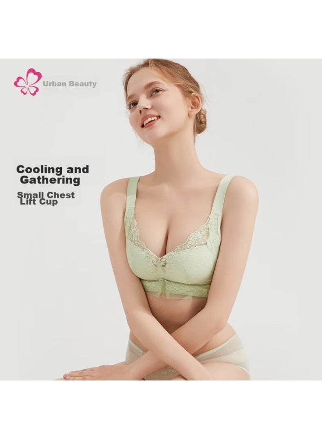 Urban Beauty Dushiliren Women's Bra, Wireless, Soft Support, Push-up For Small Breasts, Thickened, Light Shaping, Lace Bra, 2b41a4  - Image 1