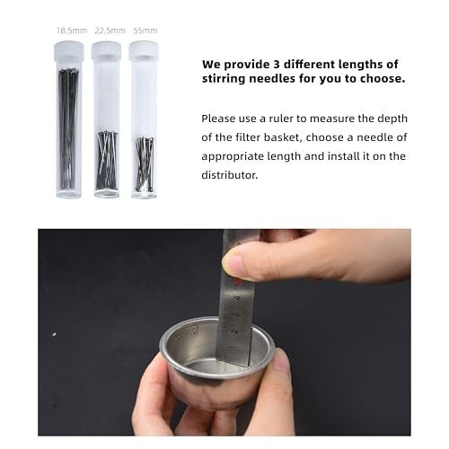 NEOUZA Palm WDT Tool Spinning Espresso Stirrer with Cover,24 Pins, 3 Length Trimmable, Distribution Leveler Accessories for Coffee Machine Portafilters (51mm) - Image 4