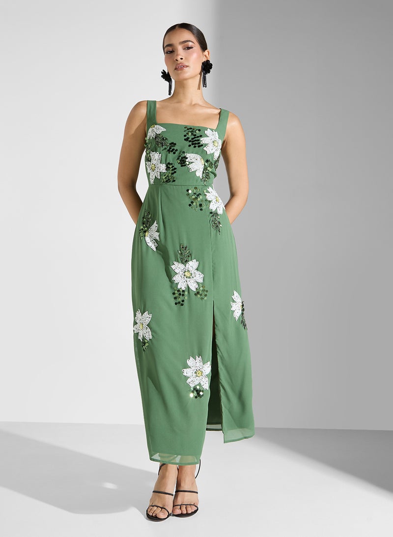 مايا فستان مزين بالزهور - Image 1