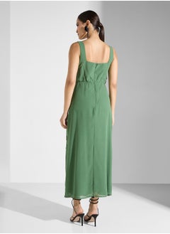 Maya Contrast Floral Embellished Square Neck Midaxi  - Image 2