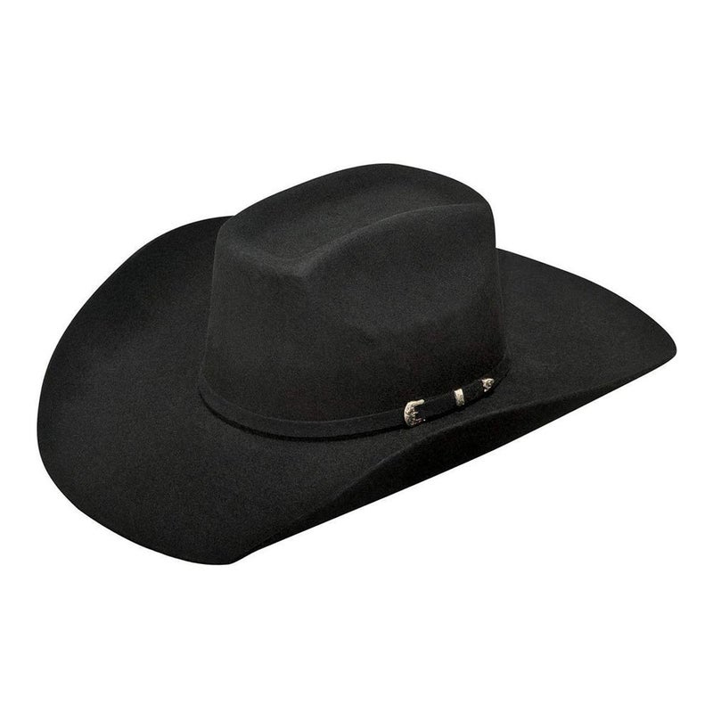 ARIAT Added Money 2X Wool Cowboy Hat, Black, 7-1/8 - Image 1