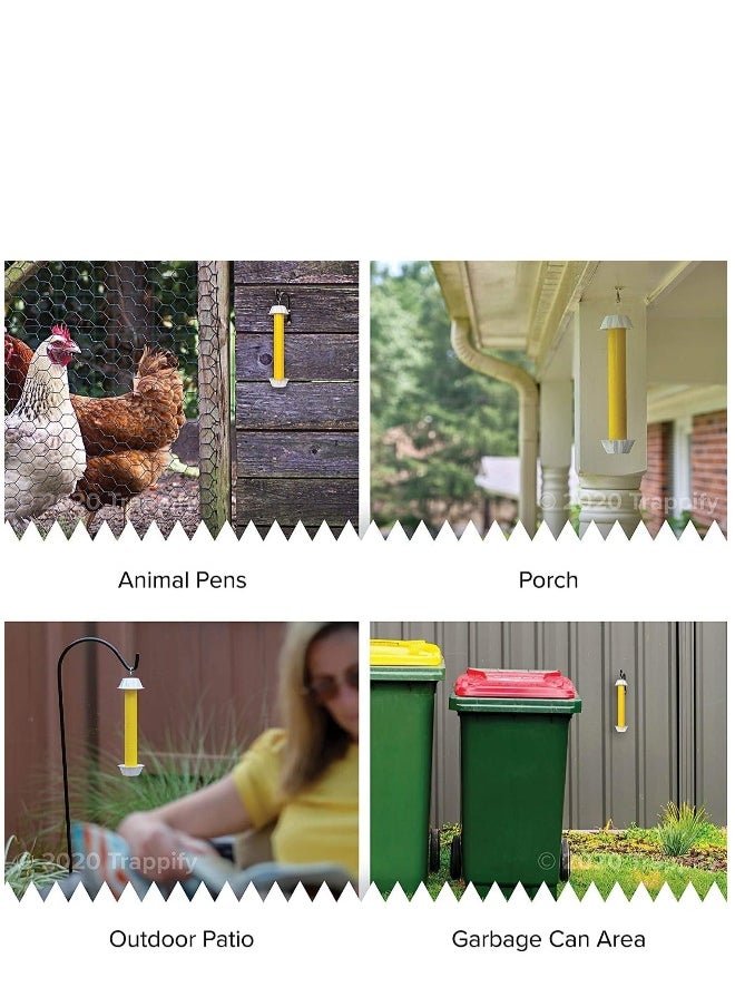 Generic Fly Stick Sticky Fly Traps for Indoors and Outdoor 4pk, Non-Toxic Bait Free, Trap All Flies. Sticky Fly Traps for Indoors Outdoor Fly Catchers for Inside Home Bug Sticky Traps for Bugs  - Image 1