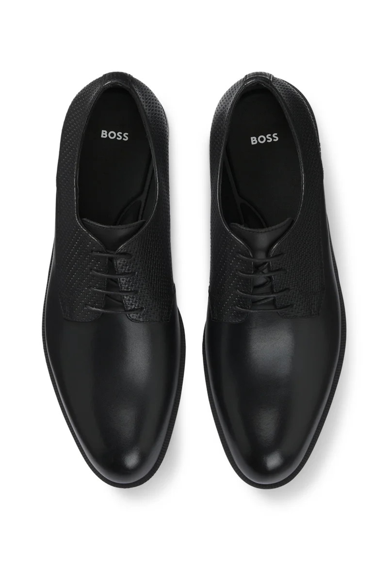 BOSS Derby shoes in printed and smooth leather