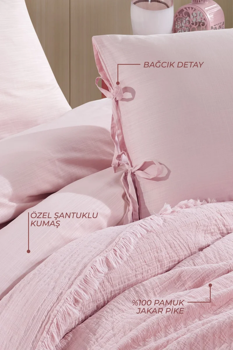 Elart Blaze Duvet Cover Set 5 Piece Dusty Rose