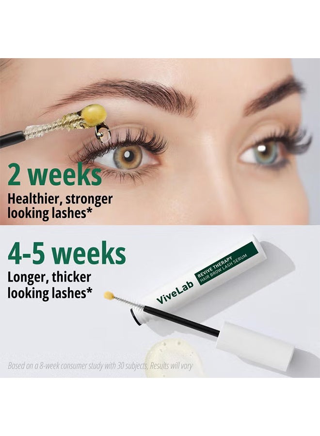 ViveLab Biotin Lash Serum - Eyelash And Eyebrow Growth Serum For Thicker, Fuller Lashes And Brows, Korean Dermatologist-Developed, 0.35oz - Image 4